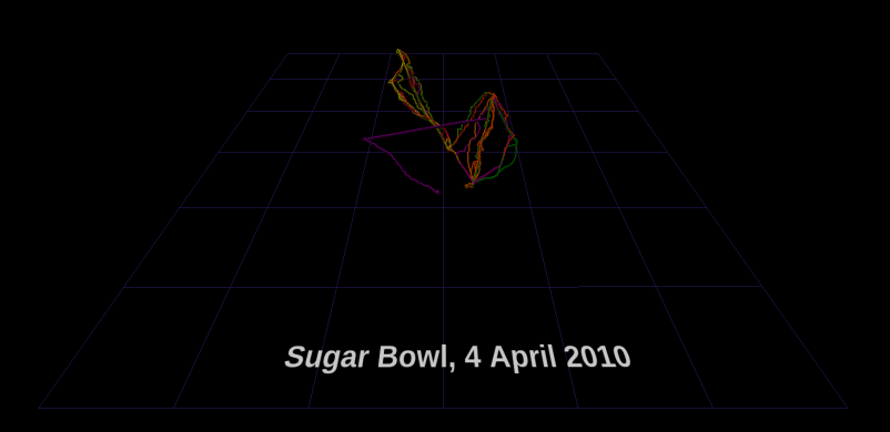 [screenshot of Sugar Bowl GPS trace, 4 Apr 2010]
