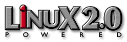 [`Linux 2.0 Powered' plain text design, gray]