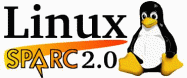 [`SPARC Linux 2.0,' swoosh and penguin]