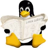 [penguin reading the Linux Gazette]