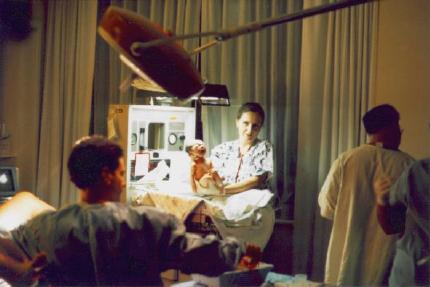[chaos in the delivery room]